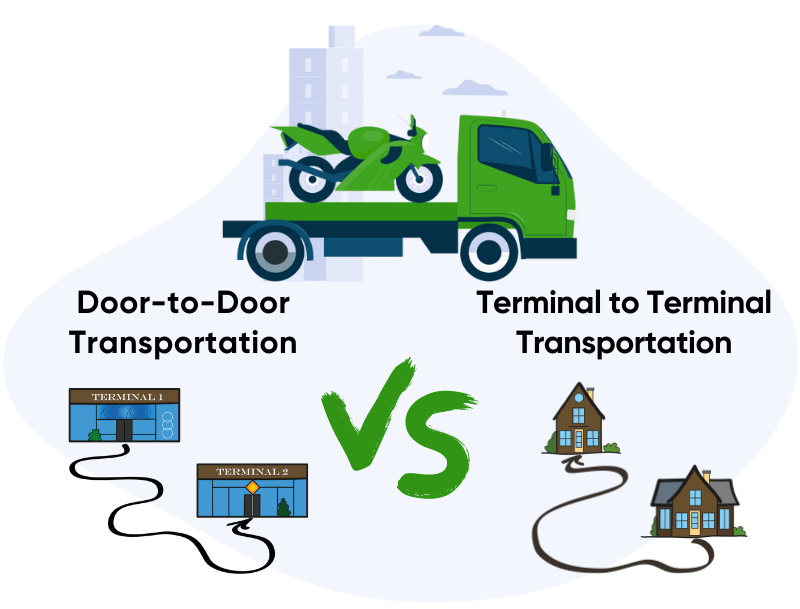 door-to-door and terminal-to-terminal motorcycle hauling services