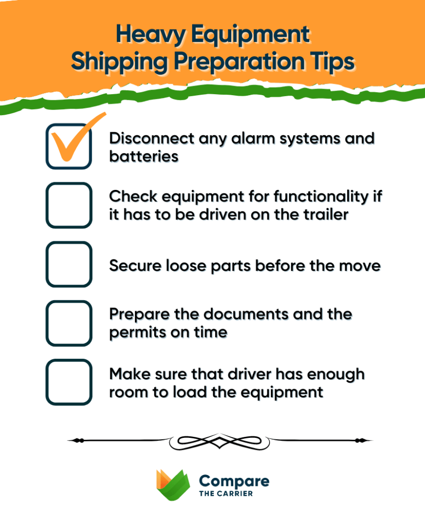 heavy equipment hauling preparation tips