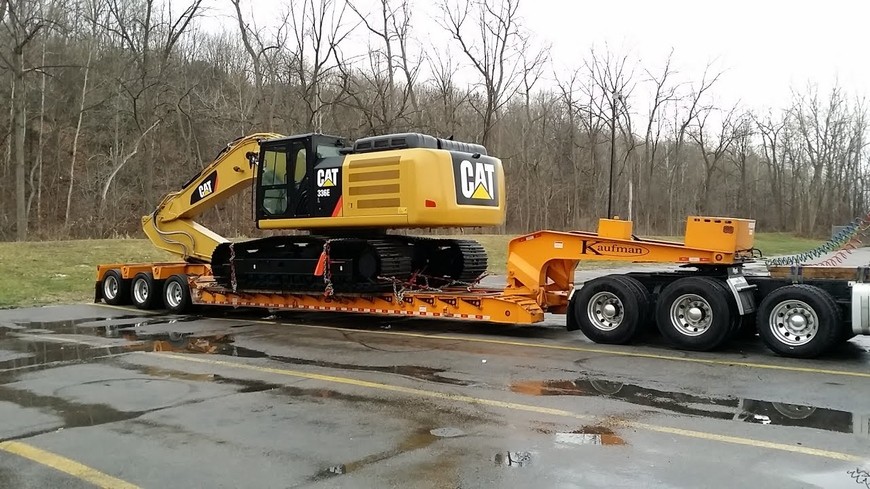 excavator hauling
