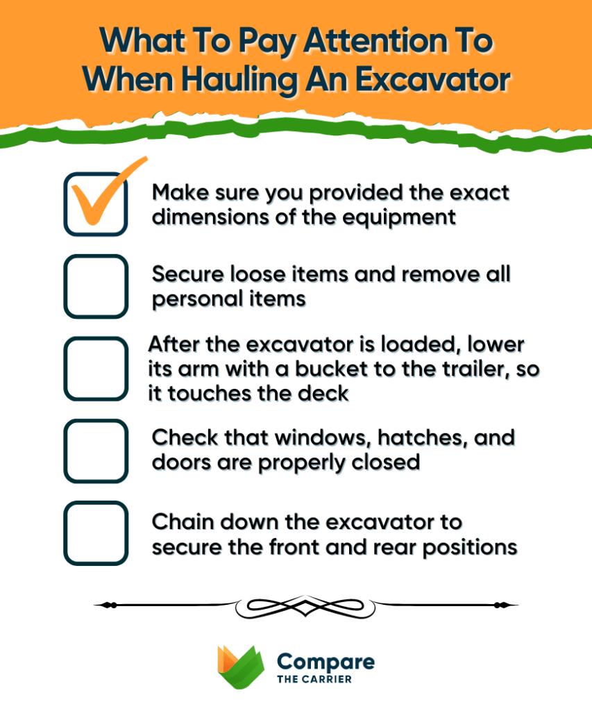 what to pay attention to when transporting an excavator 