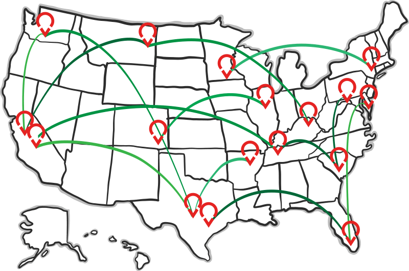 Florida car shipping routes, how to move a car to florida