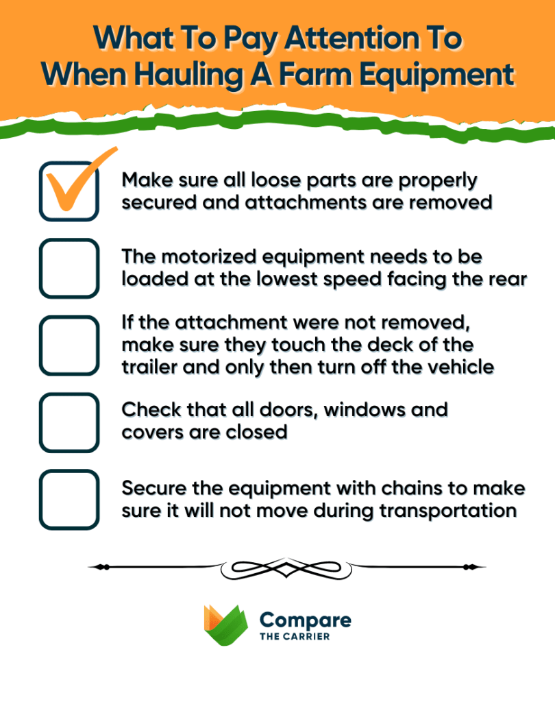 what to pay attention to during farm equipment transportation