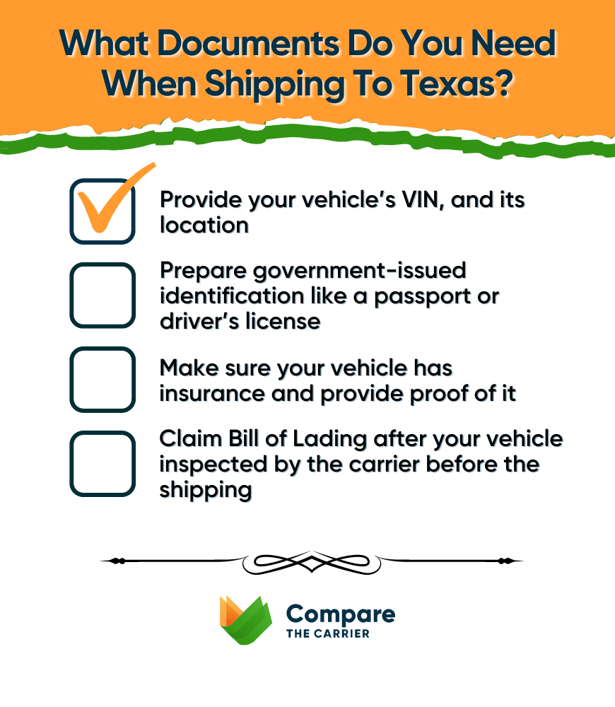 What Documents For Shipping to Texas