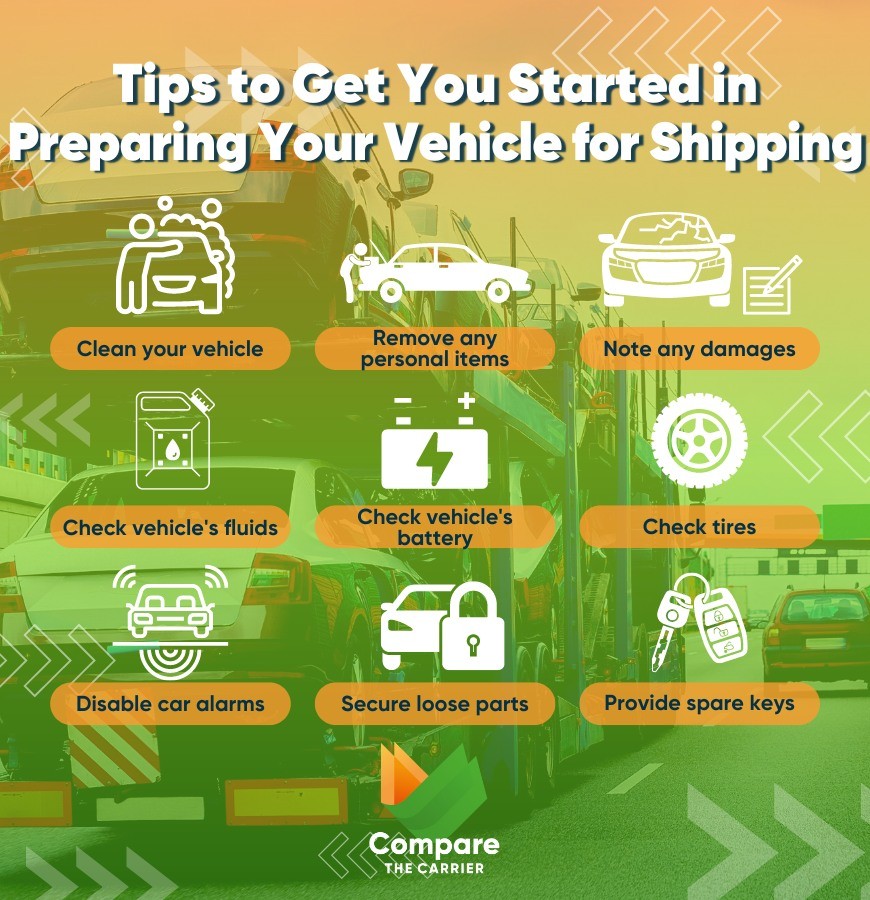Preparing your vehicle for transport