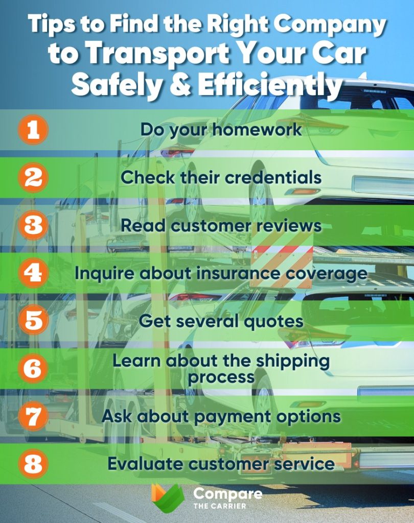 Tips for choosing a vehicle shipping service provider