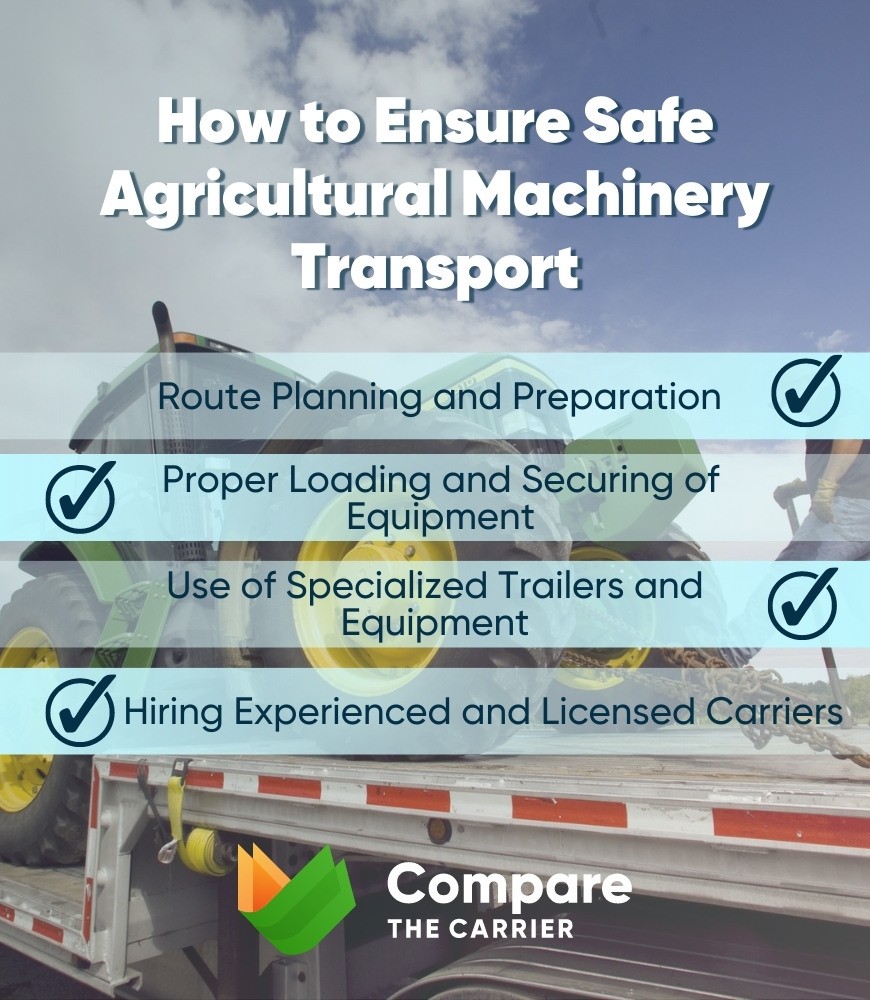 Strategies for efficient and safe agricultural machinery transport