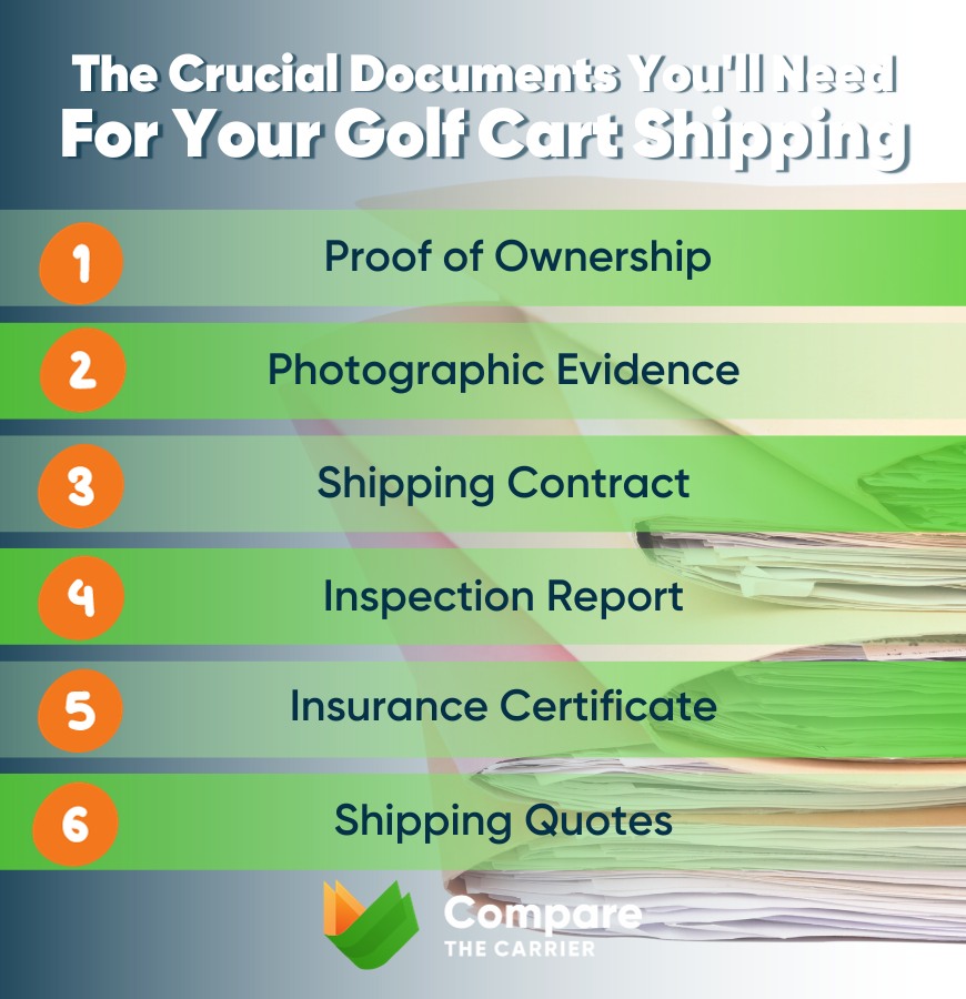 required documentation for golf cart shipping