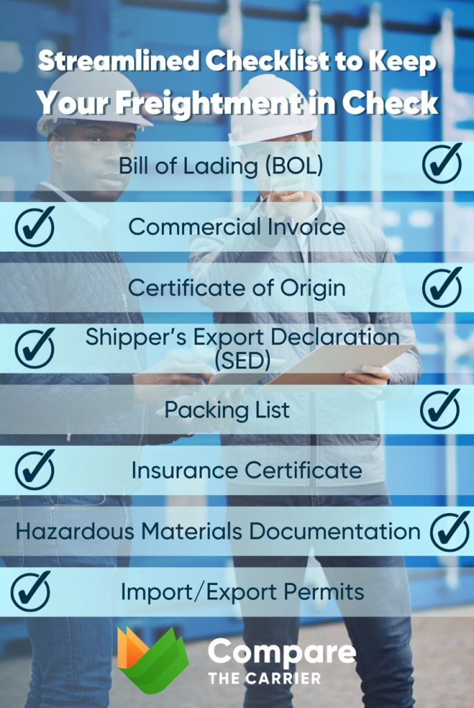 freight shipping documentation