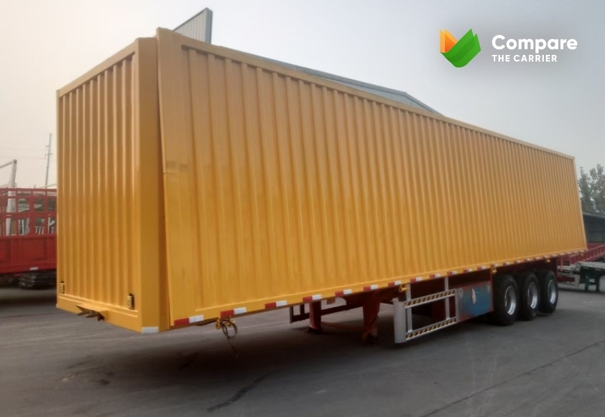 overseas boat hauling in enclosed container