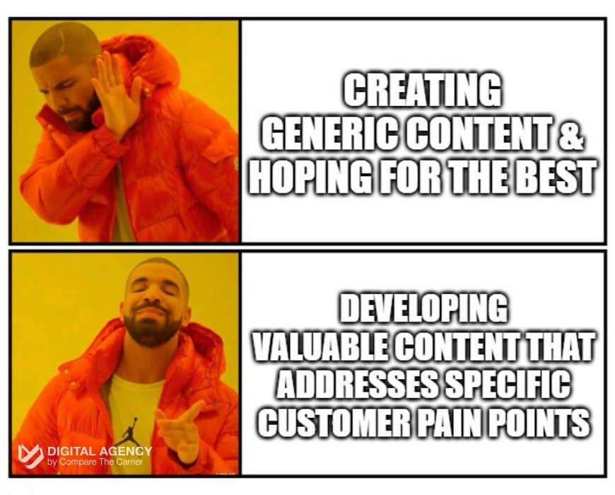 Drakeposting meme Increase Transport Leads by 200% w/ Inbound Marketing 5