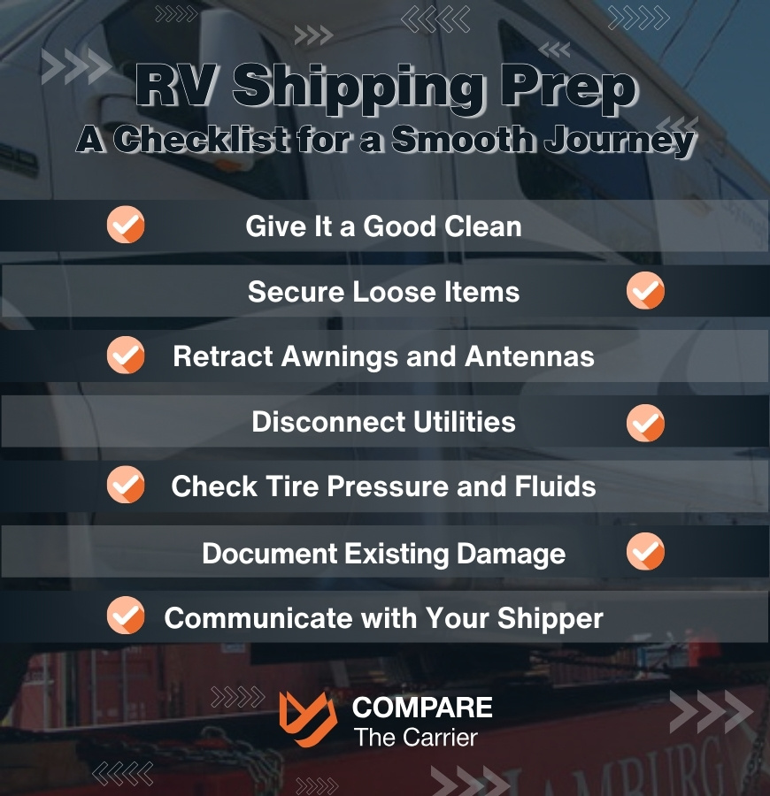 Preparing RV for Shipping