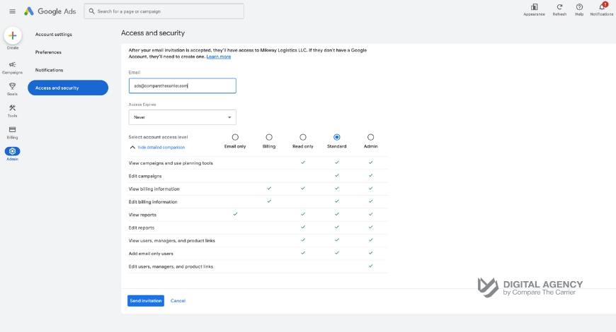 12. Invite Our Team How to Create a Google Ads Account in 3 Minutes 16