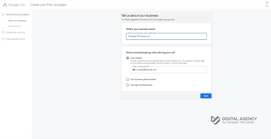 Provide Business Details