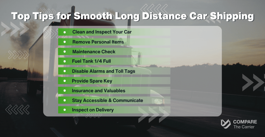 Tips for a Smooth long distance Car Shipping Experience